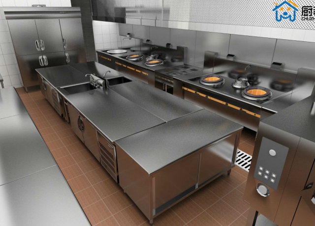 工厂员工食堂学校食堂3d厨房设计